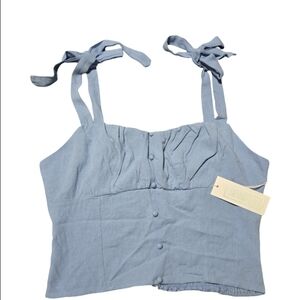 Sienna Sky Light Blue Tie-Strap Tank Top -  SIZE XL